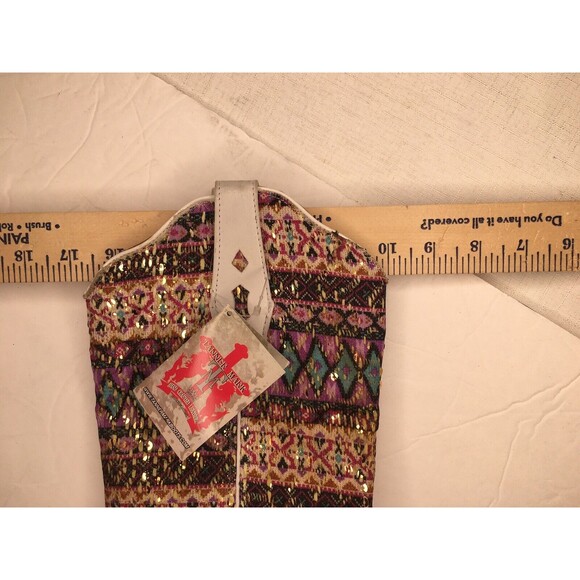 NEW Tanner Mark Cowboy Western Boot TML37001 Purple Serape Aztec Glitter Sz 7.5 - Picture 15 of 16